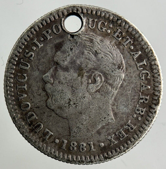 1881 India Portugal Quarto 1/4 De Rupia Silver Coin | Collectable Grade