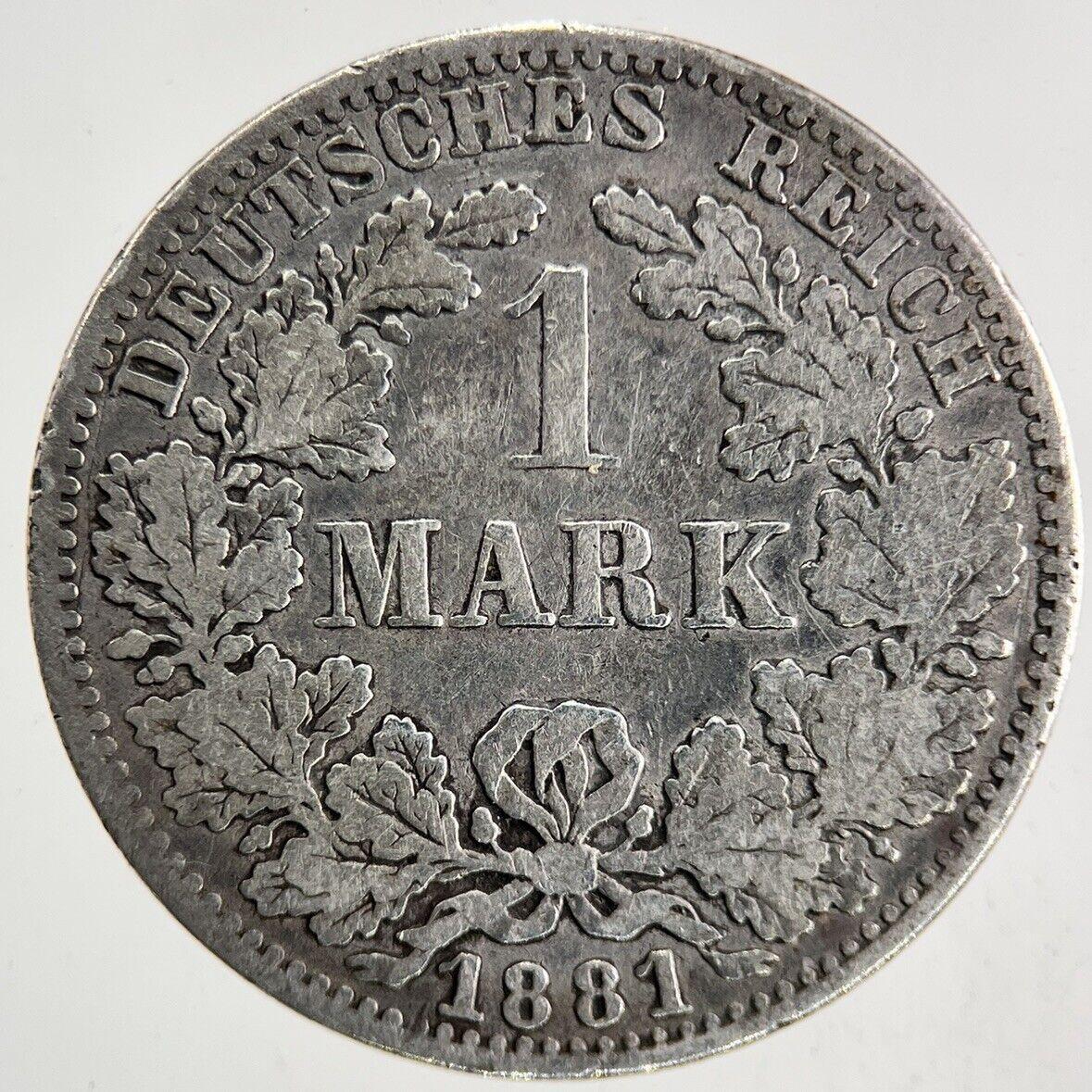 1881 Germany 1 Mark Silver Coin | Collectable Grade