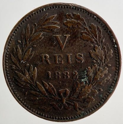 1882 Portugal V 5 Reis Coin | Fine Collectable Grade