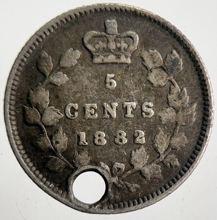 1882 Canada 5 Cents Silver Coin | Collectable Grade | a4679
