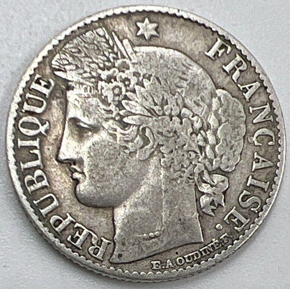 1881-A 50 Centimes France Silver Coin | Collectable Grade