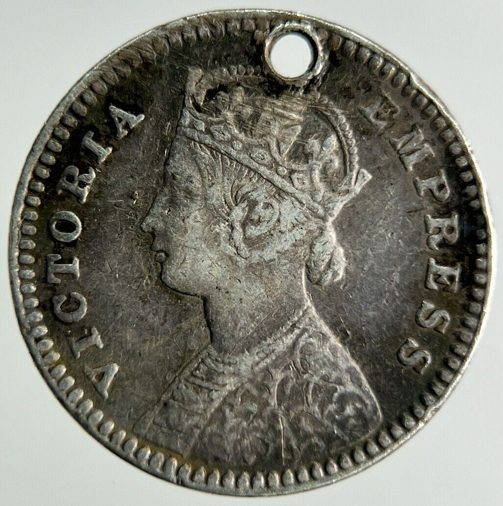 1882 India 2 Annas Silver Coin | Collectable Grade