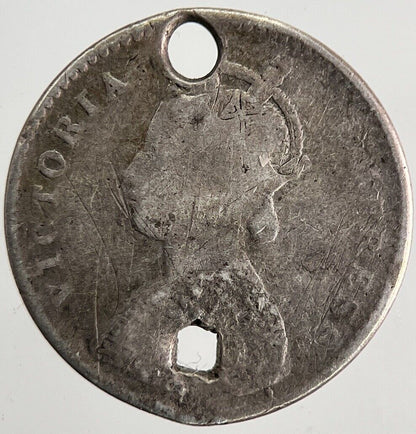 1882 India 2 Annas Silver Coin | Fair Grade | a8655