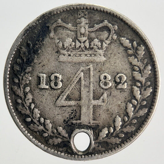 1882 Victoria Maundy Four-Pence Silver Coin | Collectable Grade | a422