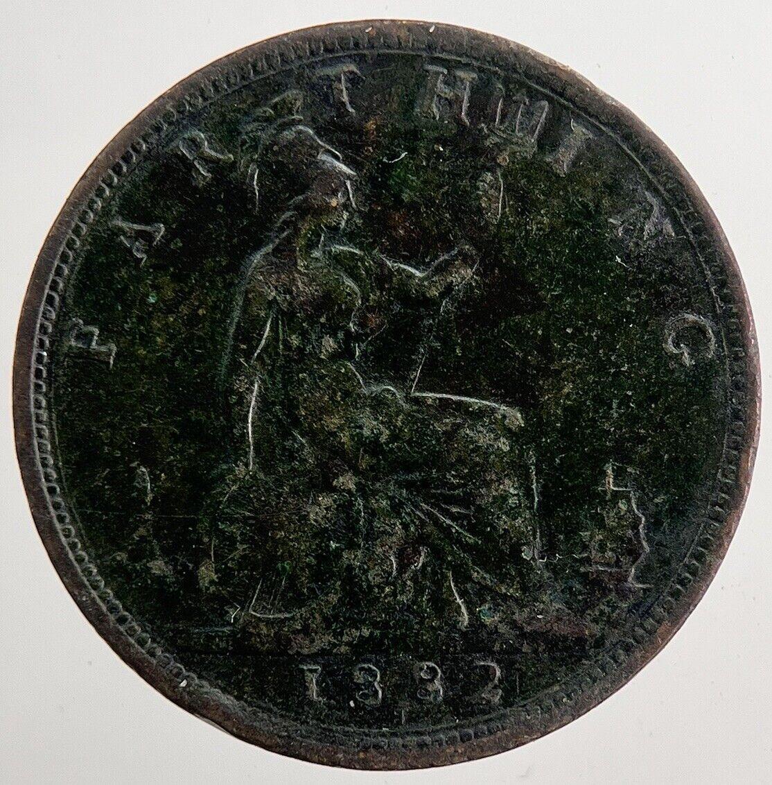 1882-H Victoria Farthing Coin | Very High Grade | a5831