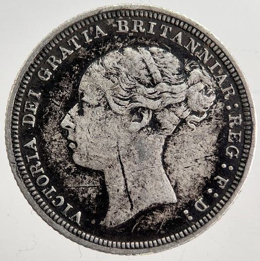1881 Victoria Sixpence Silver Coin | Very High Grade | a8639