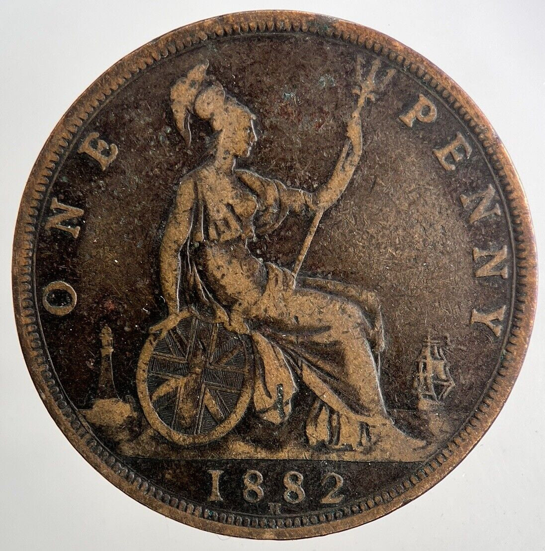 1882-H Victoria One Penny Coin | Fine Collectable Grade | a9450
