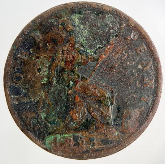 1882 Victoria One Penny Coin | Fair Grade