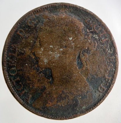 1882 Victoria One Penny Coin | Fair Grade