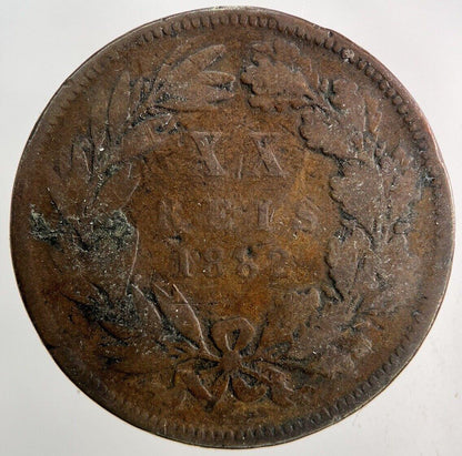 1882 Portugal XX 10 Reis Coin | Collectable Grade