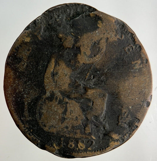 1882 Victoria Half-Penny Coin | Fair Grade