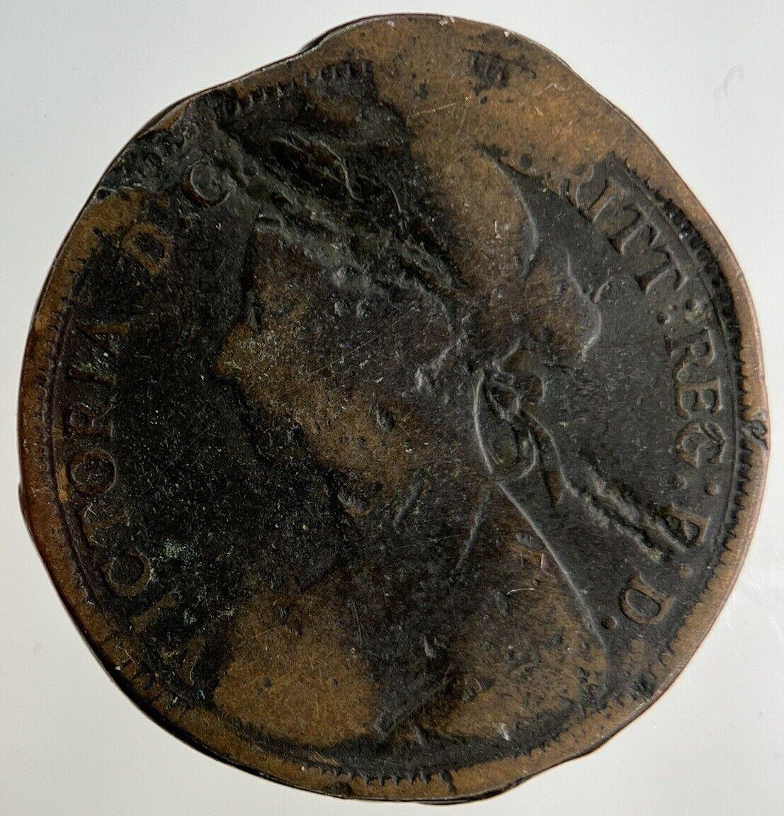 1882 Victoria Half-Penny Coin | Fair Grade