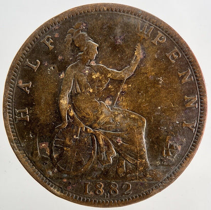 1882-H Victoria Half-Penny Coin | Fine Collectable Grade