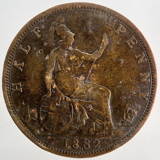 1882-H Victoria Half-Penny Coin | Fine Collectable Grade