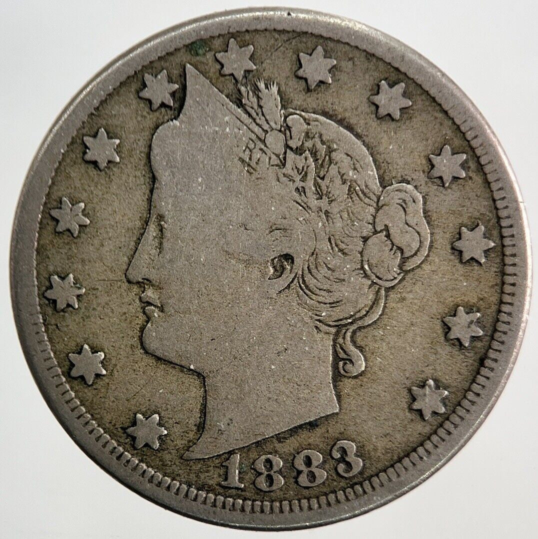1883 US USA Liberty V 5 Cents Nickel Coin | Fine Collectable Grade