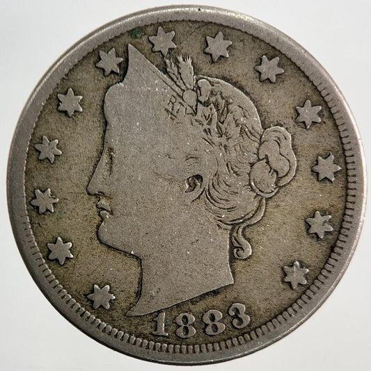 1883 US USA Liberty V 5 Cents Nickel Coin | Fine Collectable Grade