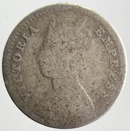 1883 India 2 Two Annas Silver Coin | Fair Grade | a4637