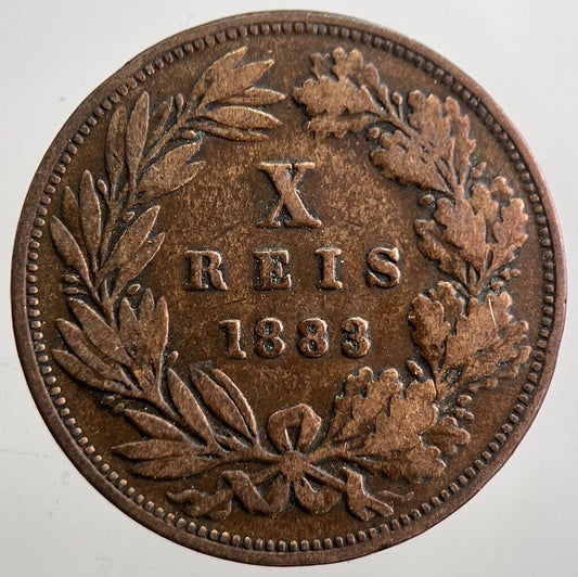 1883 Portugal X 10 Reis Coin | Collectable Grade | a7892