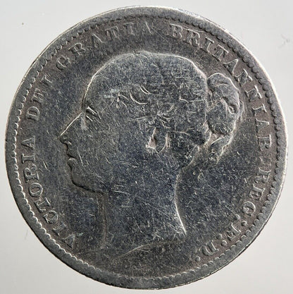 1883 Victoria Shilling Silver Coin | Collectable Grade | a2497