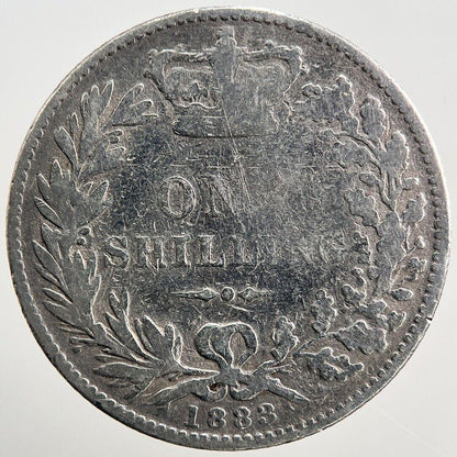 1883 Victoria Shilling Silver Coin | Collectable Grade | a2497