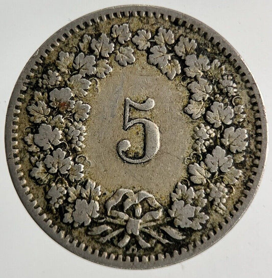 1883 Switzerland Swiss 5 Rappen Coin | Collectable Grade