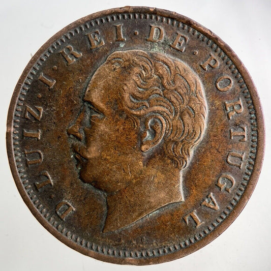 1883 Portugal XX 20 Reis Coin | Very High Grade
