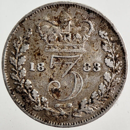 1883 Victoria Silver Threepence Coin | Very High Grade