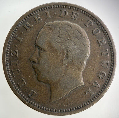 1883 Portugal XX 20 Reis Coin | Fine Collectable Grade