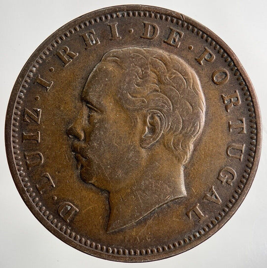 1883 Portugal XX 20 Reis Coin | Fine Collectable Grade