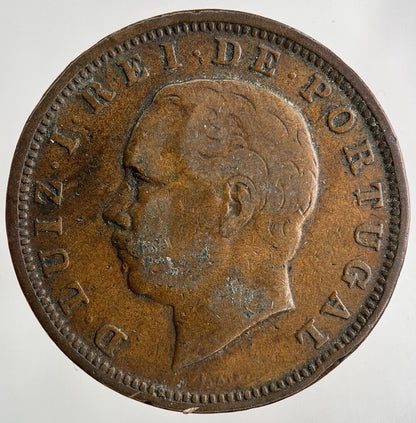 1883 Portugal XX 20 Reis Coin | Fine Collectable Grade
