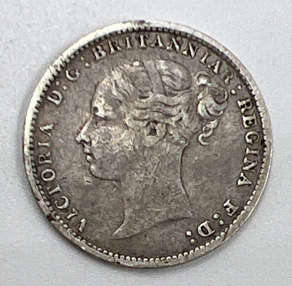1883 Victoria Threepence | British Silver Coin | Fine Collectable Grade | a1263
