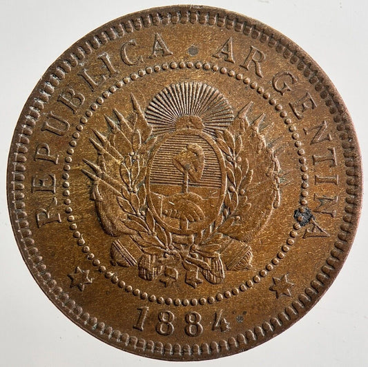 1884 Argentina Un 1 One Centavos Coin | Very High Grade | a7590