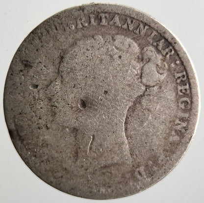 1883 Young Head Victoria Threepence Silver Coin | Worn Grade | a4065