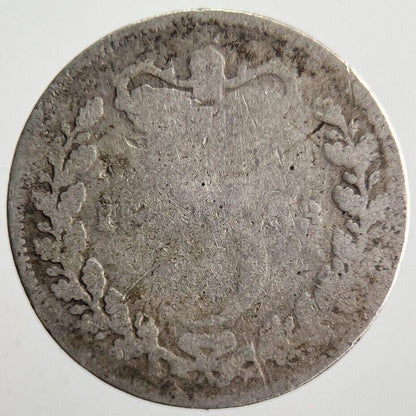 1883 Young Head Victoria Threepence Silver Coin | Worn Grade | a4065