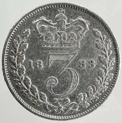 1883 Victoria Threepence Silver Coin | Very High Grade