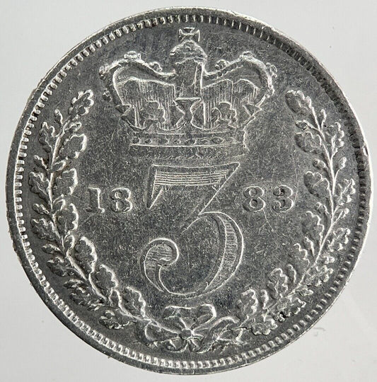 1883 Victoria Threepence Silver Coin | Very High Grade