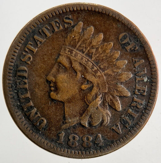 1884 US USA One Cent Coin | Fine Collectable Grade
