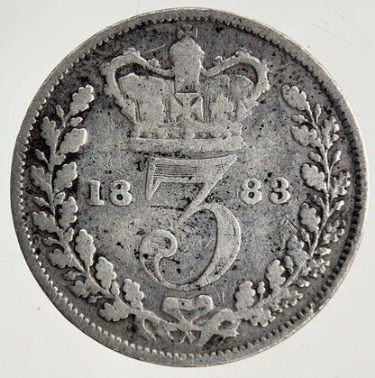 1883 Victoria Threepence Silver Coin | Fine Collectable Grade