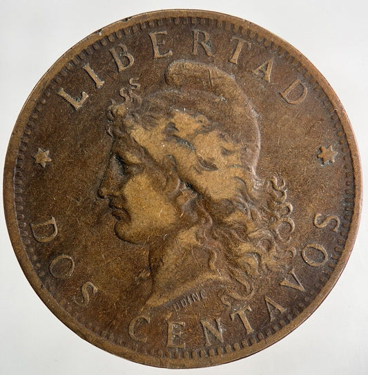 1884 Argentina Dos 2 Centavos Coin | Collectable Grade