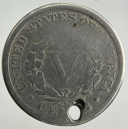 1884 US USA 5 Cents Nickel Coin | Fair Grade