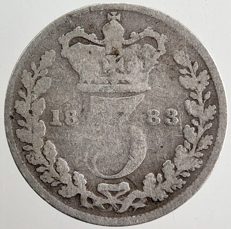 1883 Victoria Threepence Silver Coin | Collectable Grade