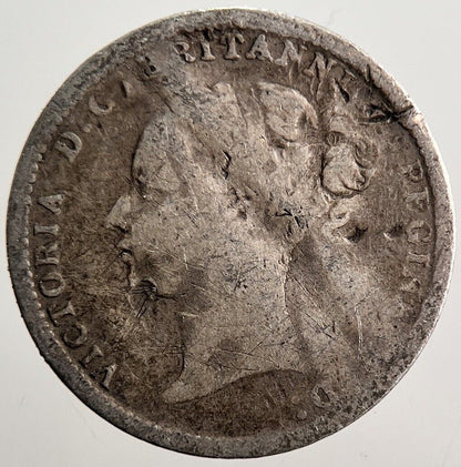 1884 Victoria Threepence Silver Coin | Fair Grade | a3573