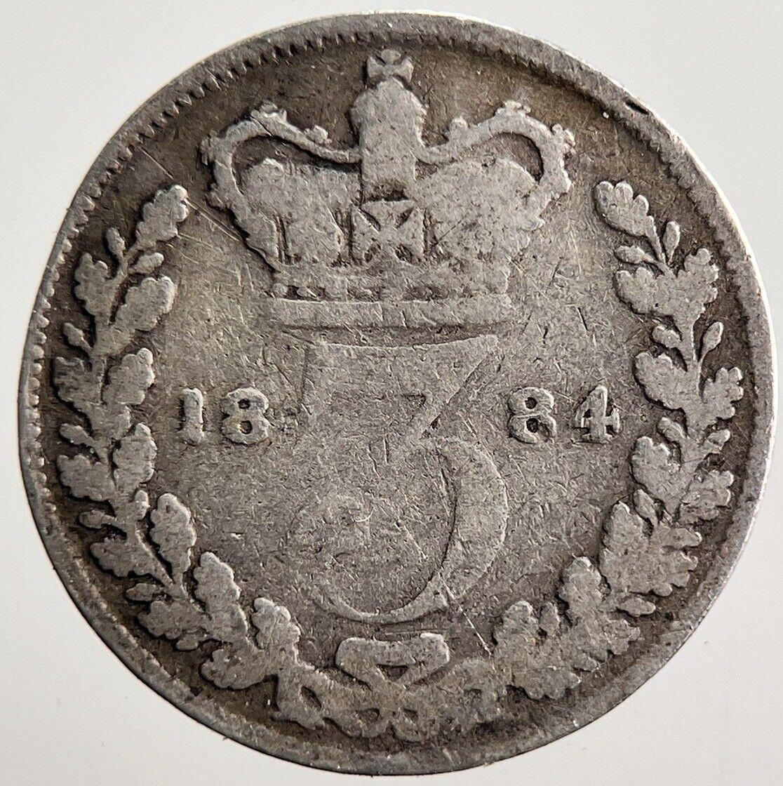 1884 Victoria Threepence Silver Coin | Collectable Grade | a3575
