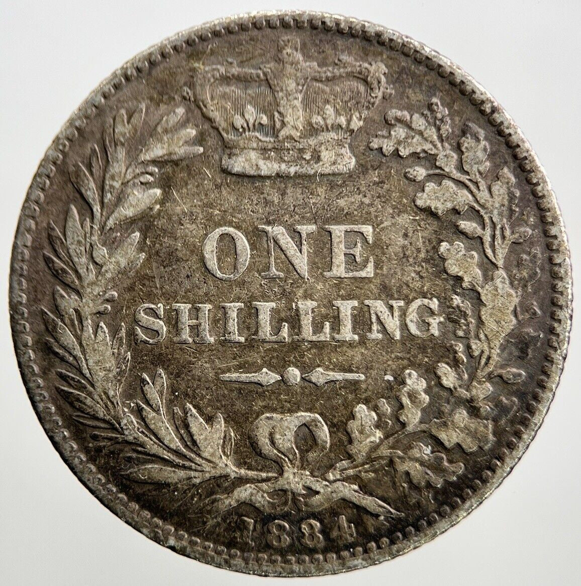 1884 Victoria Shilling | British Silver Coin | Fine Collectable Grade | a1021