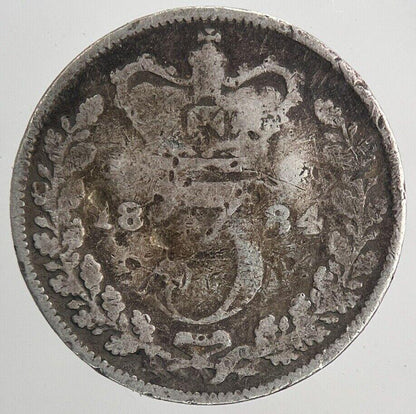 1884 Victoria Threepence Silver Coin | Collectable Grade | a6753