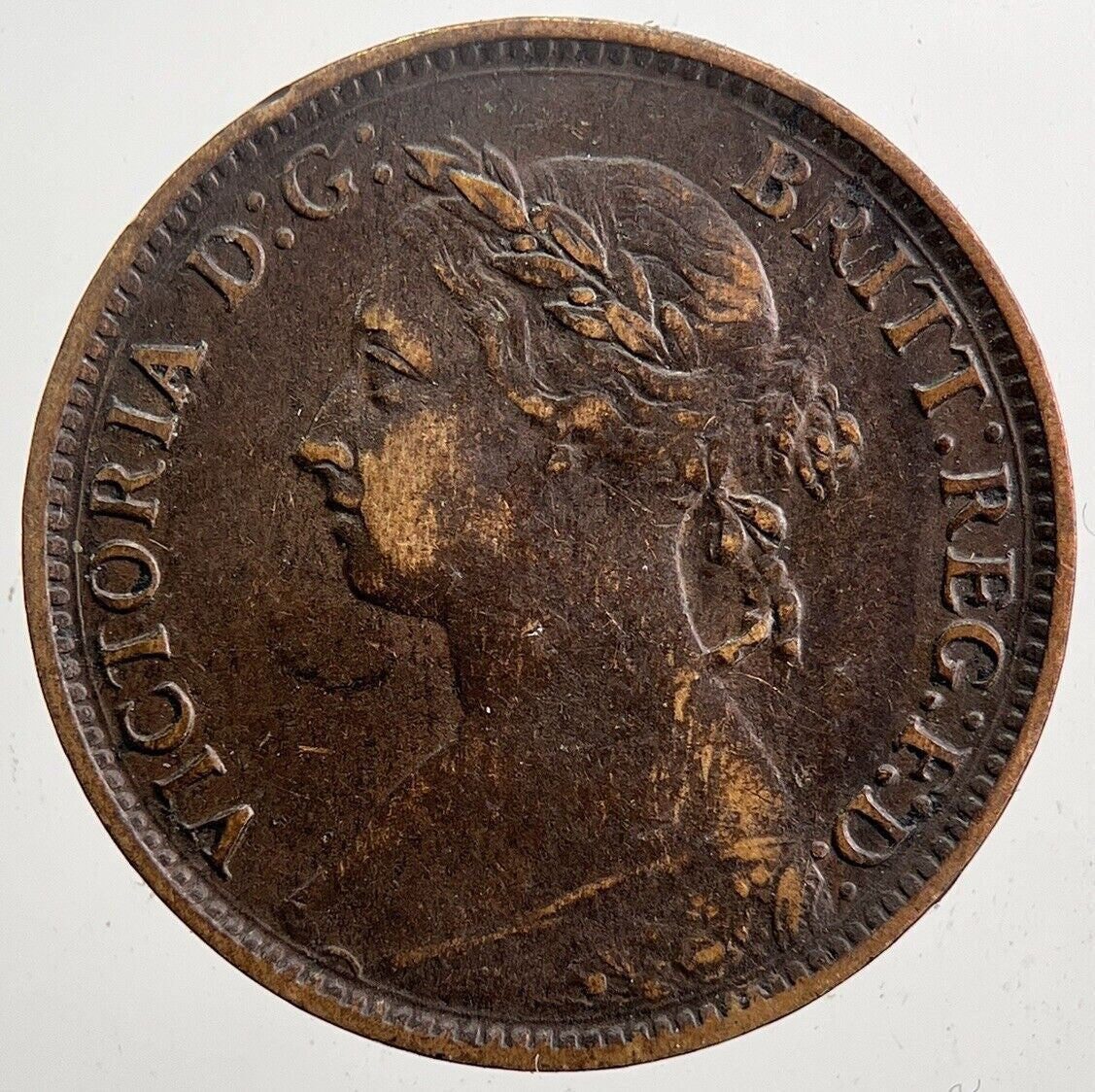1884 Victoria Farthing Coin | Fine Collectable Grade | a5941
