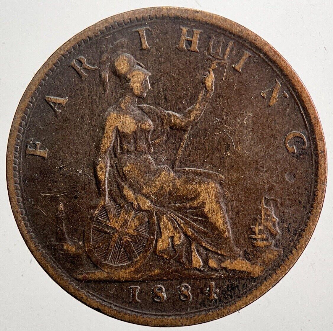 1884 Victoria Farthing Coin | Fine Collectable Grade | a5941