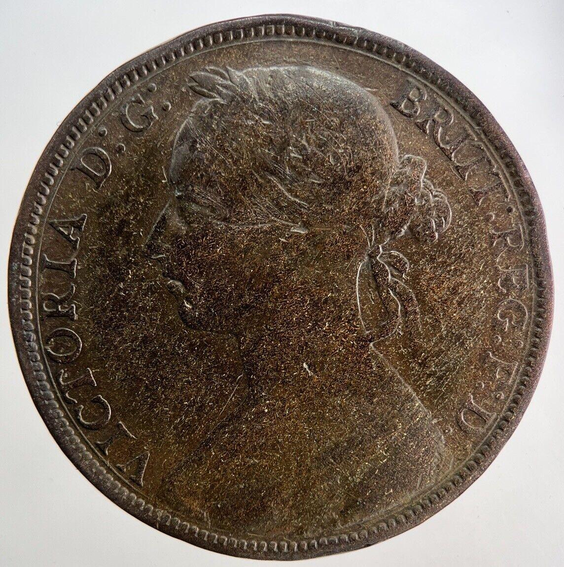 1884 Victoria One Penny Coin | Fine Collectable Grade