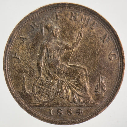 1884 Victoria Farthing Coin | Very High Grade