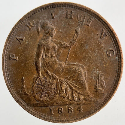 1884 Victoria Farthing Coin | Very High Grade